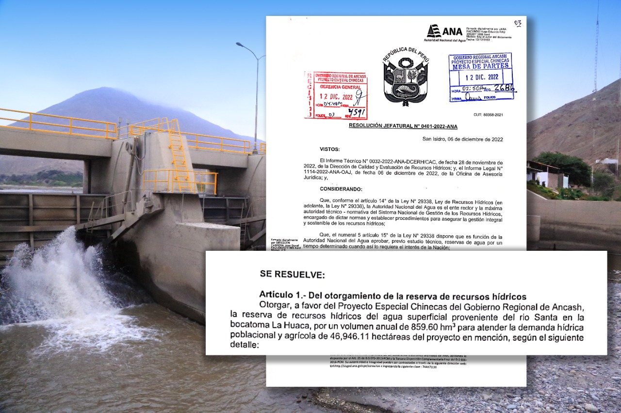 RESERVA HÍDRICA PARA CHINECAS